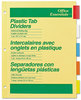 A Picture of product AVE-11465 Office Essentials™ Plastic Insertable Dividers 5-Tab, 11 x 8.5, Assorted Tabs, 1 Set