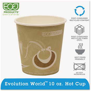 Eco-Products® Evolution World™ 24% PCF Hot Drink Cups,  50/PK, 20 PK/CT