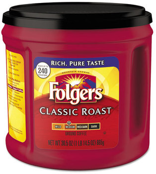 Folgers® Coffee,  Classic Roast, Ground, 30.5 oz Canister