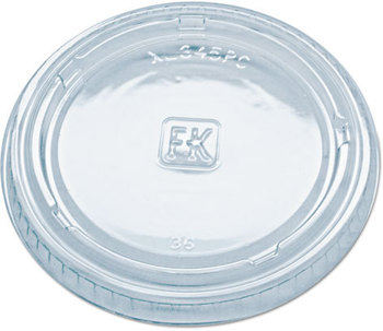 Fabri-Kal® Portion Cup Lids,  Fits 3.25-5.5oz Cups, Clear, 2500/Carton