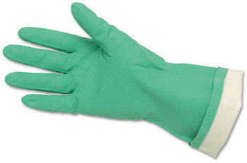 Memphis™ Flock-Lined Nitrile Gloves,  Green, 12 Pairs