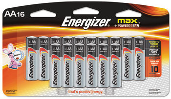 Energizer® MAX® Alkaline Batteries,  AA, 16 Batteries/Pack