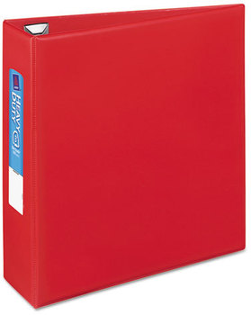 Avery® Heavy-Duty Non-View Binder with DuraHinge® and One Touch EZD® Rings Locking 3 3" Capacity, 11 x 8.5, Red