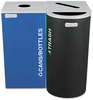 A Picture of product EXC-RCKDSQTBLX Ex-Cell Kaleidoscope Collection™ Recycling Receptacle,  24gal, Black