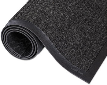 Super-Soaker™ Scraper/Wiper Floor Mat with Gripper Bottom. 24 X 36 in. Charcoal color.