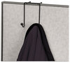 A Picture of product FEL-75510 Fellowes® Wire Partition Additions™ Coat Hook Double-Garment 4 x 5.13 6, Over-the Panel Mount, Black