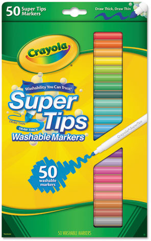 Crayola SuperTips Assorted Fine Tip Washable Markers 20 Pack