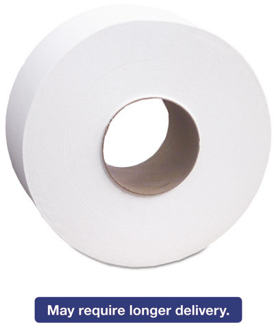 Jumbo Toilet Paper, Septic Safe, 2-Ply, White, 1000 ft, (12-Carton