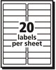 A Picture of product AVE-15661 Avery® Matte Clear Easy Peel® Mailing Labels with Sure Feed® Technology w/ Laser Printers, 1 x 4, 20/Sheet, 10 Sheets/Pack