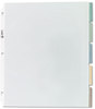 A Picture of product AVE-74160 Avery® Protect 'n Tab™ Tabbed Sheet Protectors Top-Load Clear w/Five Tabs, Letter