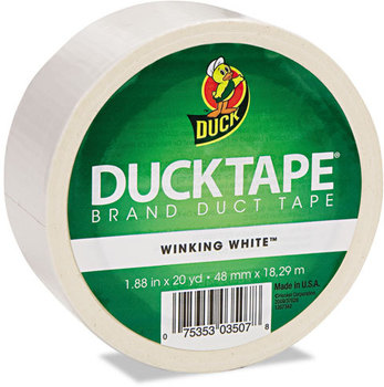 Duck® Colored Duct Tape,  9 mil, 1.88" x 20 yds, 3" Core, White