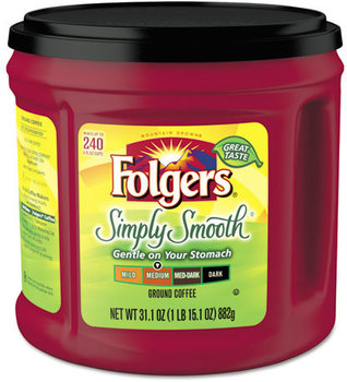 Folgers® Coffee,  Simply Smooth, 31.1 oz Canister