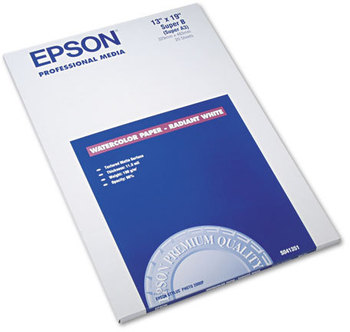 Epson® Watercolor Radiant White Inkjet Paper,  13 x 19, White, 20/Pack