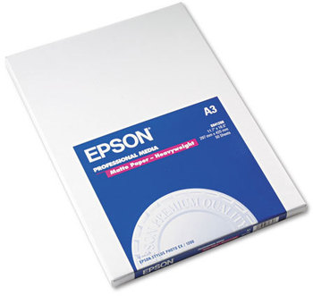 Epson® Premium Matte Presentation Paper,  45 lbs., 11-3/4 x 16-1/2, 50 Sheets/Pack