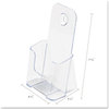 A Picture of product DEF-77501 deflecto® DocuHolder® for Countertop or Wall Mount Use,  4-3/8w x 3-1/4d x 7-3/4h, Clear