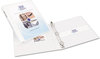 A Picture of product AVE-17002 Avery® Durable View Binder with DuraHinge® and Slant Rings 3 0.5" Capacity, 11 x 8.5, White