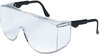 A Picture of product CRW-TC110XL Crews® Tacoma® TC1 XL Series Safety Glasses. Black Frames with Clear Lenses.