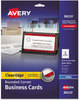 A Picture of product AVE-88220 Avery® Premium Clean Edge® Business Cards Round Corner Print-to-the-Edge Inkjet, 2 x 3.5, White, 160 8 Cards/Sheet, 20 Sheets/Pack