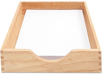 Carver™ Hardwood Stackable Desk Trays,  Oak