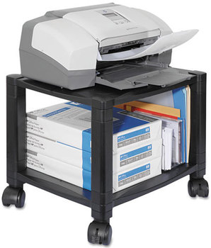 Kantek Mobile Printer Stands,  Two-Shelf, 17w x 13-1/4d x 14-1/8h, Black