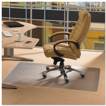 Floortex® Cleartex® Advantagemat® Phthalate Free PVC Chair Mat for Low Pile Carpets,  60 x 48