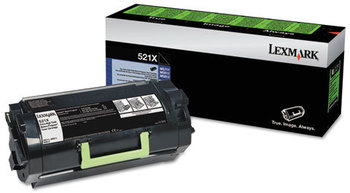 Lexmark™ 52D1000, 52D1H00, 52D1X00 Toner,  45000 Page-Yield, Black
