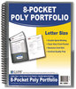 A Picture of product CLI-33081 C-Line® Eight-Pocket Portfolio,  Polypropylene, 8 1/2 x 11, Smoke