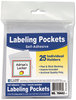A Picture of product CLI-70443 C-Line® Self-Adhesive Labeling Pockets,  Top Load, 3 3/4 x 3, Clear, 25/Pack