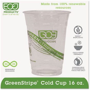 Eco-Products® GreenStripe® Cold Drink Cups,  50/PK, 20 PK/CT