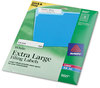 A Picture of product AVE-5027 Avery® Extra-Large TrueBlock® File Folder Labels with Sure Feed® Technology 0.94 x 3.44, White, 18/Sheet, 25 Sheets/Pack