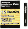 A Picture of product DIX-49400 Dixon® Lumber Crayons,  4 1/2 x 1/2, Carbon Black, Dozen