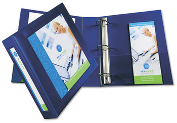 Avery® Framed View Heavy-Duty Binders 3 Rings, 2" Capacity, 11 x 8.5, Navy Blue