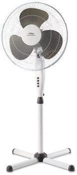 Lakewood 16" Three-Speed Oscillating Pedestal Fan,  Three Speed, Metal/Plastic, White