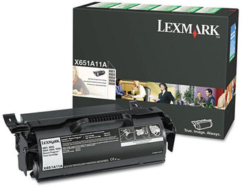 Lexmark™ X654X04A, X654X11A, X651H11A, X651H04A, X651A11A Toner Cartridge,  7000 Page-Yield, Black