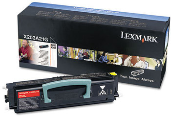 Lexmark™ X203A11G, X203A21G Toner,  2500 Page-Yield, Black