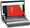 A Picture of product FEL-5217401 Fellowes® Quasar™ Manual Wire Binding Machine 130 Sheets, 8.13 x 15.38 5.13, Metallic Gray