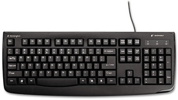 Kensington® Pro Fit™ Washable Keyboard,  104 Keys, Black