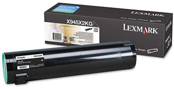 Lexmark™ X945X2CG, X945X2KG, X945X2MG, X945X2YG High-Yield Laser Cartridge,  36000 Page-Yield, Black