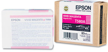 Epson® T580A00, T580B00 Ink,  Vivid Magenta