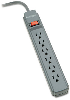 Kensington® Guardian® Surge Protector,  6 Outlets, 15 ft Cord, 540 Joules, Gray