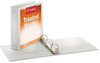 A Picture of product CRD-32220 Cardinal® Treated Binder ClearVue™ Locking Round Ring Binder,  2" Cap, 11 x 8 1/2, White