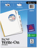 A Picture of product AVE-23075 Avery® Write & Erase Big Tab™ Paper Dividers and 5-Tab, 11 x 8.5, White, Tabs, 1 Set