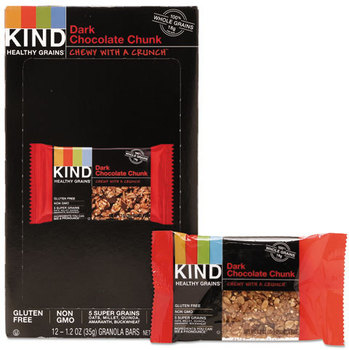 KIND Healthy Grains Bars,  Dark Chocolate Chunk, 1.2 oz, 12/Box