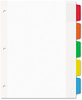 A Picture of product AVE-16750 Avery® Movable Tab Dividers with Color Tabs 5-Tab, 11 x 8.5, White, 1 Set