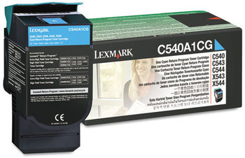 Lexmark™ C540H1YG - C540A1KG Toner Cartridge,  1000 Page-Yield, Cyan
