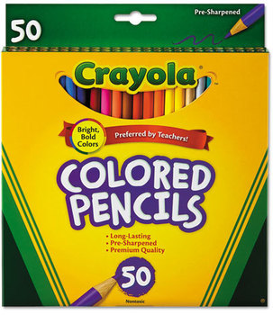 Crayola® Colored Pencil Set,  3.3 mm, 50 Assorted Colors/Set