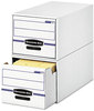 A Picture of product FEL-00721 Bankers Box® STOR/DRAWER® Basic Space-Savings Storage Drawers Letter Files, 14" x 25.5" 11.5", White/Blue, 6/Carton