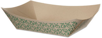 Eco-Products® Sugarcane Food Trays,  Leaf Design, 250/PK, 4 PK/CT