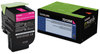 A Picture of product LEX-70C1XM0 Lexmark™ 70C10C0-70C1XY0 Toner,  4000 Page-Yield, Magenta