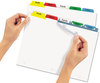 A Picture of product AVE-11418 Avery® Print & Apply Index Maker® Clear Label Dividers with Easy Printable Strip and Color Tabs 5-Tab, 11 x 8.5, White, Traditional 5 Sets